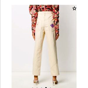 Isabel Marant Logo Patch Jean Ecru